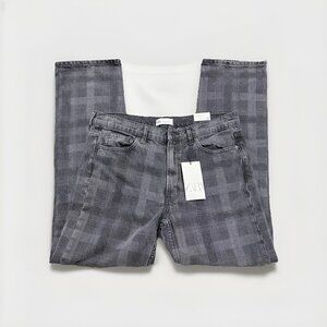 ZARA New Straight Fit Printed Mid-Rise Jean Sz 10